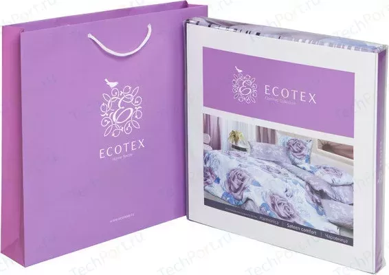 Фото №1 Комплект постельного белья Ecotex Евро, сатин, Дафни (КГЕДафни)