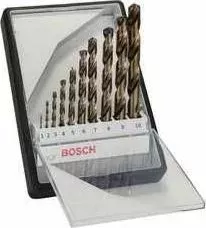Набор сверл по металлу BOSCH 1.0-10.0мм 10шт HSS-CO Robust Line (2.607.019.925)