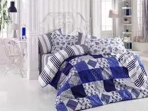 Комплект постельного белья Hobby home collection 1,5 сп, поплин, Clara, синий (1501001085)