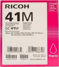 Расходный материал для печати RICOH GC 41M Aficio 3110DN/ 3110DNw/3100SNw/3110SFNw/7100DN. Пурпурный. 2200 страниц.