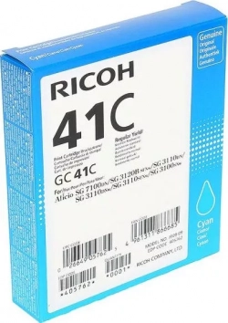 Расходный материал для печати RICOH GC 41C Aficio 3110DN/ 3110DNw/3100SNw/3110SFNw/7100DN. Голубой. 2200 страниц.