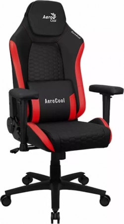 Кресло офисное AEROCOOL Crown Leatherette Black Red