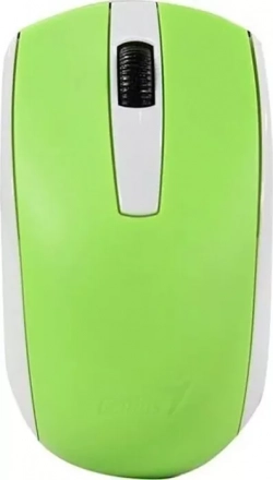 Мышь компьютерная Genius ECO-8100 зеленая (Green), 2.4GHz, BlueEye 800-1600 dpi, аккумулятор NiMH new package