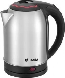 Чайник электрический DELTA DL-1330 нержавейка с красным