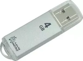 Флеш-накопитель SMARTBUY (SB4GBVC-S) 4GB V-CUT SILVER