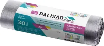 Пакеты для мусора PALISAD 30 л X 30 шт. серые, HOME 927035 30 л X 30