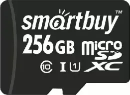 Карта памяти SMARTBUY (SB256GBSDCL10-01) MicroSDXC 256GB Class10 UHS-1 + адаптером