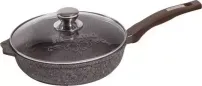 Сковорода МЕЧТА С22902 Premium (mokko)22см с несъемн. ручкой и стекл. крышкой