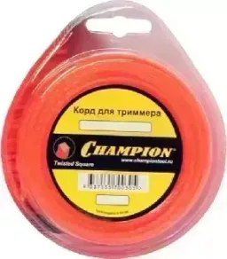 Леска триммерная CHAMPION C5055 - корд трим. Square Twist DUO 2.0мм *15м (витой квадрат) для триммера -