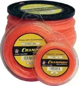 Леска триммерная CHAMPION C5057 - корд трим. Square Twist DUO 2.4мм *12м (витой квадрат) для триммера -