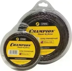 Леска триммерная CHAMPION C7041 MAGIC 3.0мм* 12м (витой квадрат) для триммера