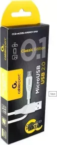 Кабель GEMBIRD /Cablexpert (17915) CB-mUSB2-AMBMO2- CLASSIC 0.2 - 1.0 м - черный