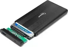 Корпус GEMBIRD (13138) EE2-U3S-5 внешний 2.5" черный, USB 3.0, SATA, металл