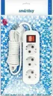 Удлинитель SMARTBUY (SBE-16-3-02-ZS) 3 гнз х 2,0 м (16А/3.5кВт, ПВС 3х1.0) с заземлением 3 х м