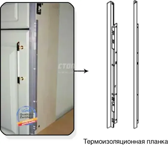 Планка СТОЛПЛИТ термоизоляционная хром 16мм