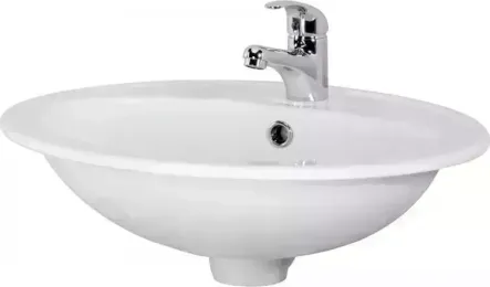 Раковина CERSANIT Calla 54 на столешницу, круглая, 1 отв., белый (S-UM-Cl/1-w)