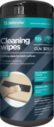 Салфетки Defender CLN 30100 Pro 110 шт,туба,термобонд (30100) для поверхностей