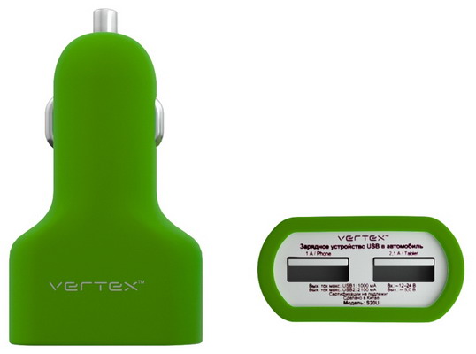 АЗУ VERTEX USB 2100+1000mA