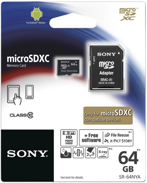 SD micro карта SONY SR64NYAT