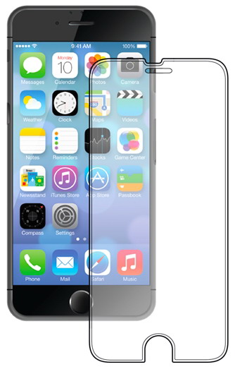 Стекло защитное DEPPA iPhone 6