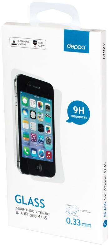 Стекло защитное DEPPA iPhone 4/4S