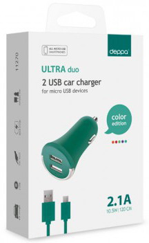 АЗУ DEPPA 2 USB 2.1A