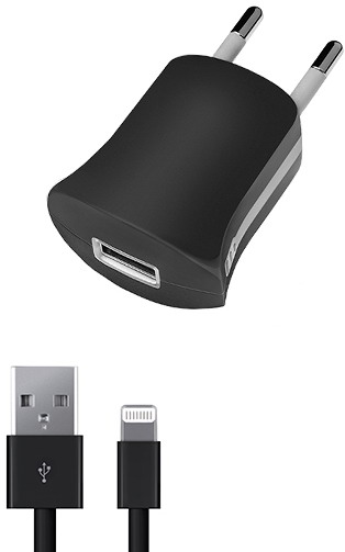 СЗУ DEPPA USB компакт 1A + дата кабель 8-pin для Apple