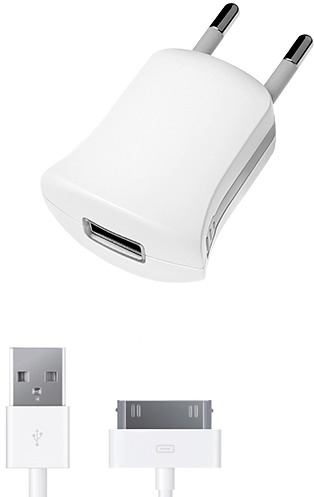 СЗУ DEPPA USB компакт 1A + дата кабель 30-pin для Apple