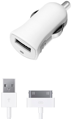 АЗУ DEPPA USB 1А + Data-кабель 30 pin для Apple