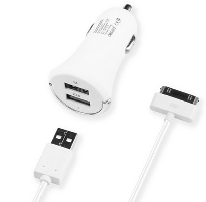 АЗУ DEPPA 2 USB компакт 2,1А + кабель 30-pin