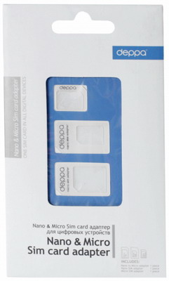 Адаптер DEPPA Nano&micro sim card для цифровых устройств