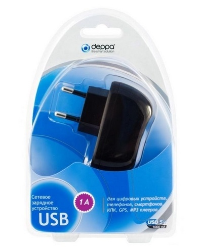 СЗУ DEPPA USB для цифровых устройств 1000mA