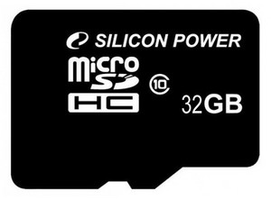 SD micro карта SILICON POWER 32 Gb HC class 10