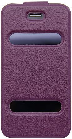 Чехол-книжка CLEVER CASE Sticker Flip iPhone 4/4S фиолетовый
