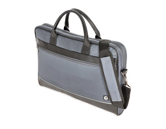 Сумка для ноутбука CROSS 17" grey/black кожа