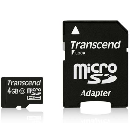 SD micro карта TRANSCEND 4 Gb HC class10