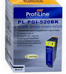 Картридж PROFILINE Canon PGI-520BK с чипом