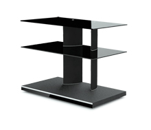 Тумба HOLDER TV-2480 черн.+черн стекло