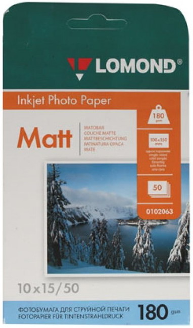 Фотобумага LOMOND Matt 10x15 180 г/м.кв