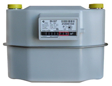 Счетчик газа  Эльстер  BK-G2,5 + штуцер 3/4"