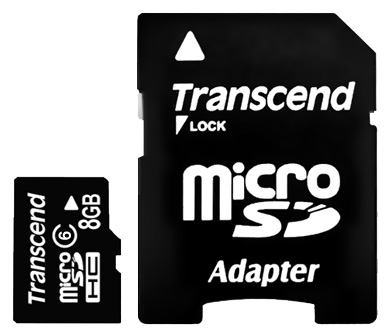 SD micro карта TRANSCEND 8 Gb HC class 6