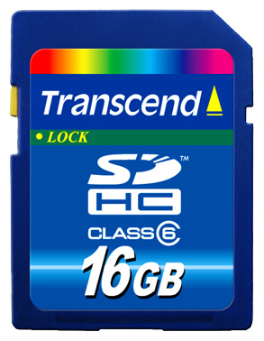 SD карта TRANSCEND 16 Gb class 6 SDHC