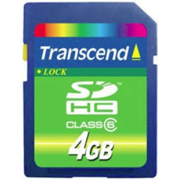 SD micro карта TRANSCEND 4 Gb HC class 6