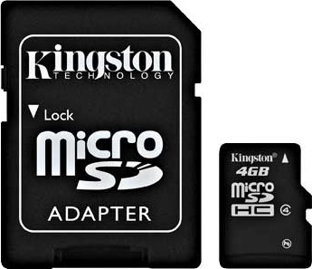 SD micro карта KINGSTON 4 Gb HC class 4