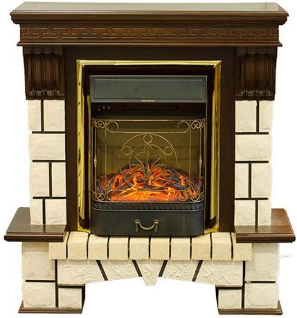Электрокамин REAL FLAME Stone NEW STD + Fobos/Majestic