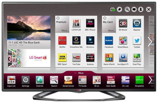 3D телевизор LG 50LA620V