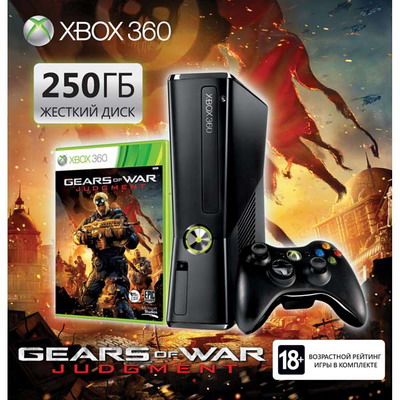 Приставка игр.  XBOX 360S  250Гб (R9G-00219)+ игра+ключ +3М Live Gold