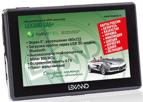 GPS-навигатор LEXAND SA5+