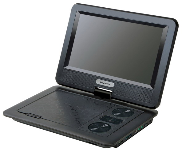 Портативный DVD плеер RUBIN RPD-9D01TBL
