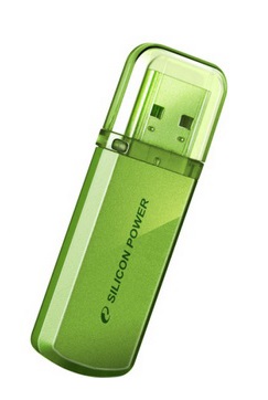 Флеш-накопитель 8 Gb  SILICON POWER  Helios 101 green
